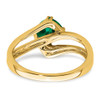 14k Created Emerald and Diamond Ring