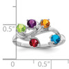 10k White Gold Polished 5-Stone Mothers Ring 10k White Gold Polished 5-Stone Mothers Ring