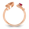 14K Rose Gold Letter Y with Birthstone Ring