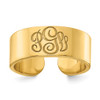 10KY Polished Cigar Style Monogram Ring