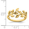 14K Polished Leaf Ring
