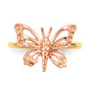 14k Two-tone Polished Butterfly Ring