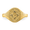 14k Oval Star Diamond Center Baby Ring