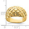 14k Polished Basket Weave Pattern Ring
