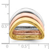 14k Tri-Color Triple Wave Bands