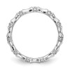 14k White Gold Diamond Fancy Bamboo Ring