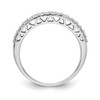 14k White Gold Polished Diamond Band