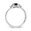 14k White Gold Diamond and Sapphire Ring