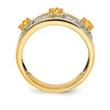 14k Polished Diamond and Citrine Squares Ring 14k Polished Diamond and Citrine Squares Ring