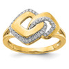 14k Polished Diamond Fancy Shaped Ring