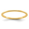 14K Gold 1.2mm Half Round Stackable Band