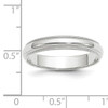 14K White Gold 4mm Milgrain Half Round Band