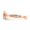 14K Rose Gold Enameled Twisted Band Initial Ring
