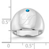 14KW 1 Birthstone Personalized Cigar Ring 14KW 1 Birthstone Personalized Cigar Ring
