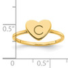 14KY Initial Heart Signet Ring