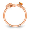 14k Rose Gold Letter R with birthstone Ring