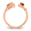 10K Rose Gold Letter Z with Birthstone Ring