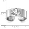 14KW Polished Cigar Style Monogram Ring