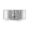 14KW Polished Cigar Style Monogram Ring