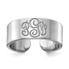 14KW Polished Cigar Style Monogram Ring