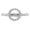 14k White Gold Diamond Open Circle Ring