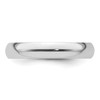Platinum 4mm Half-Round Featherweight Band
