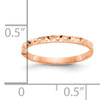 14K Rose Gold Diamond-cut Design Band Childs Ring