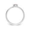 14k White Gold Bezel-set Marquise Garnet Ring