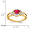 14k Diamond and Ruby Ring