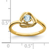 14k Aquamarine Triangle Ring