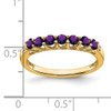 14k Amethyst and Diamond 7-stone Ring
