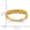 14k Citrine and Diamond 7-stone Ring