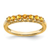 14k Citrine and Diamond 7-stone Ring