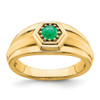 14k Emerald Mens Ring