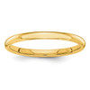 14k Yellow Gold Polished 2mm Band