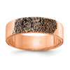 14K Rose Gold Enameled Fingerprint Ring