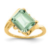 14k Green Quartz Gemstone Ring