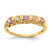 14k 2.75mm Pink Tourmaline AAA Diamond ring