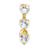 10k 5Mm Heart Belly Dangle