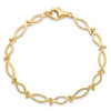 10k Solid Polished Religious Fish Bracelet
