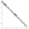 10k White Gold Amethyst Bracelet