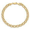10k Hollow Double Link Charm Bracelet