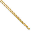 10k Lite 5mm Diamond-cut Double Link Charm Bracelet