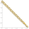 10k Lite 5mm Diamond-cut Double Link Charm Bracelet