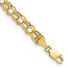 10k 5.5mm Hollow Diamond-cut Double Link Charm Bracelet