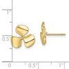 10K Polished Three Blade Propeller Post Earrings