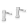 10KW Brushed Initial Letter I Post Earrings 10KW Brushed Initial Letter I Post Earrings