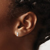 10KW Brushed Initial Letter I Post Earrings 10KW Brushed Initial Letter I Post Earrings