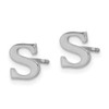 10KWPolished Initial Letter S Post Earrings 10KWPolished Initial Letter S Post Earrings