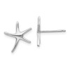10K White Gold Polished Mini Starfish Earrings